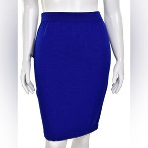 ST. JOHN EVENING By Marie Gray Royal Blue Knit Pencil Skirt Women's Size 2